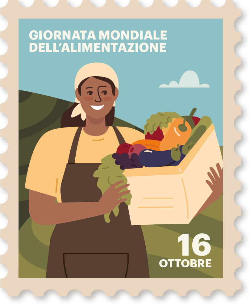 Persona con cassetta di alimenti